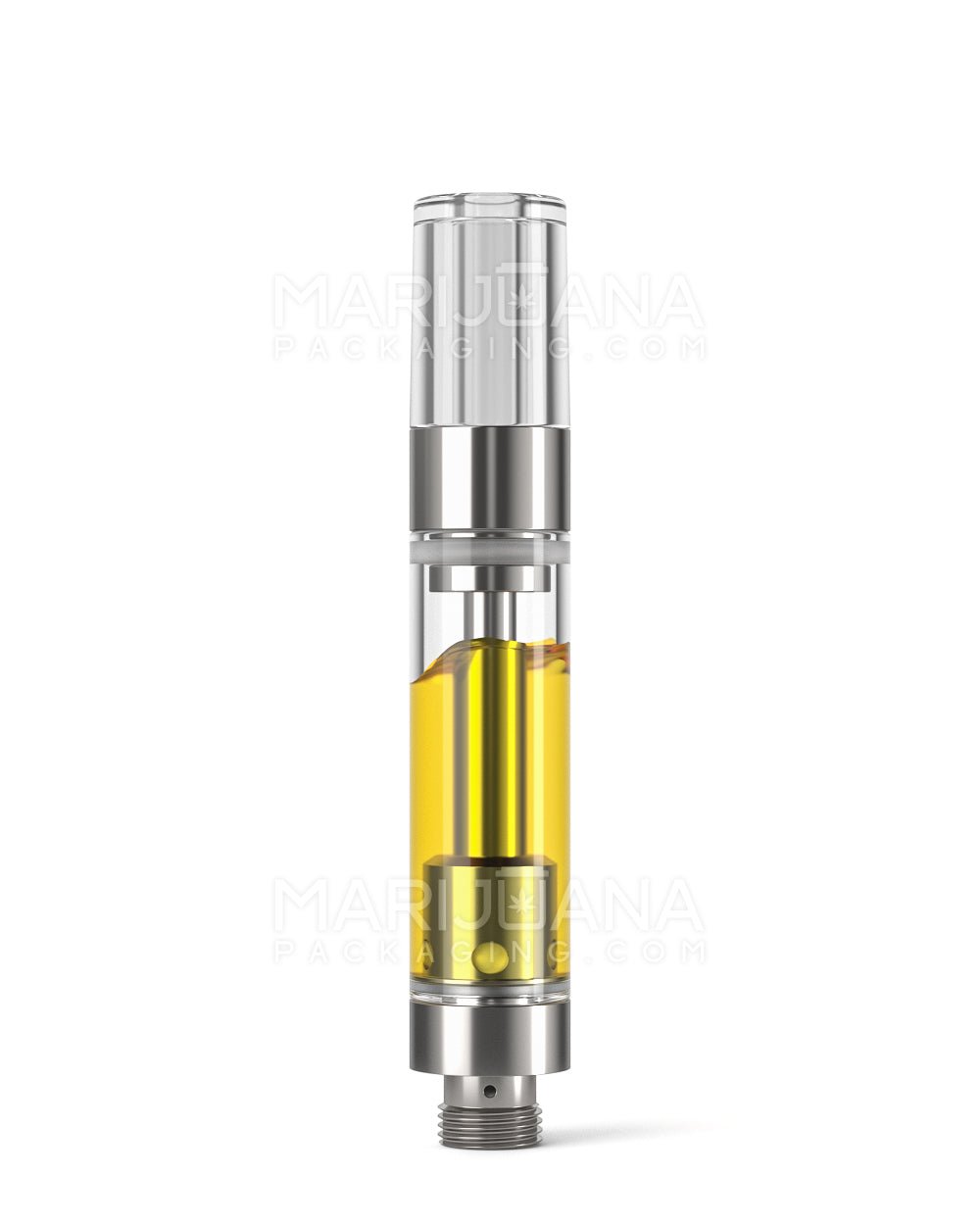 Ceramic Core Glass Vape Cartridge with Round Clear Plastic Mouthpiece | 1mL - Press On - 1200 Count - 2