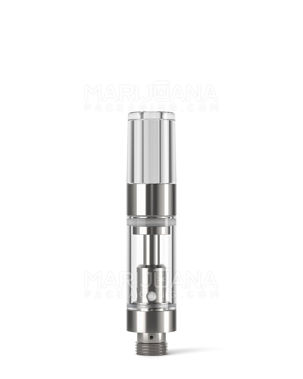 Ceramic Core Glass Vape Cartridge with Round Clear Plastic Mouthpiece | 0.5mL - Press On - 1200 Count - 1