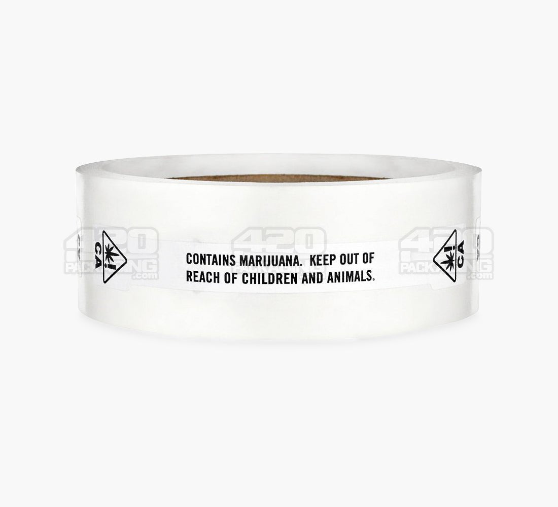 California Warning Labels Tamper Evident Dogbone 1000/Roll - 2