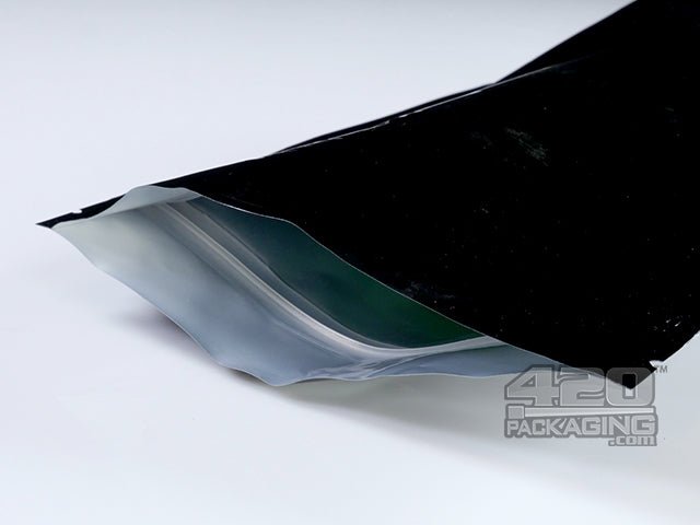 Black-Black 6" x 9" Mylar Stand Up Pouch Zip Bags 1000/Box - 4