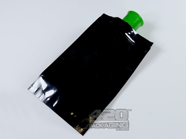 Black-Black 7" x 11" Mylar Stand Up Pouch Zip Bags 1000/Box - 3