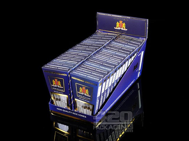 Amsterdam Organics 109mm King Size Rice Paper Pre Rolled Cones - 1