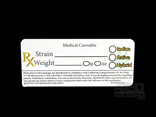 California Rx Labels 1000/Roll - 1