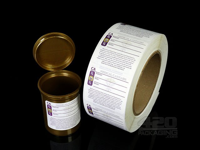 California Medical Rx Labels 1000/Roll - 3