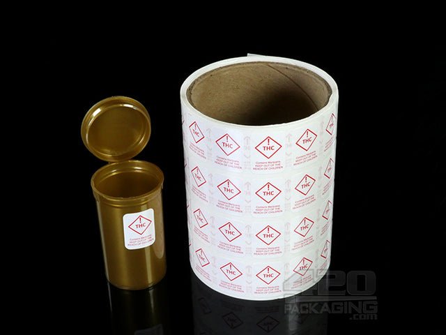 Colorado Red Retail Compliant Labels Small Size 1000/Roll - 3