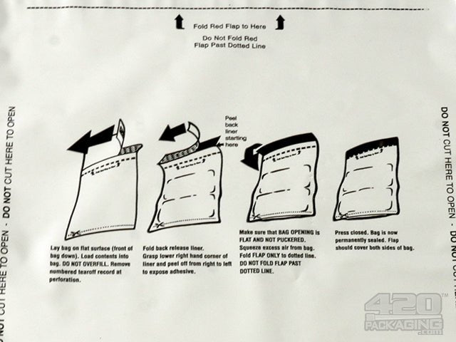 10"x13" Pull & Seal ASTM Child Resistant Exit Bags 1000/Box - 4