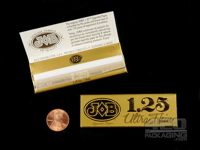 JOB 1.25 Ultra Thin 1 1-4 Size Rolling Papers 24/Box - 2