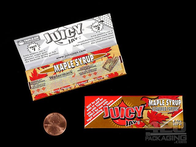 Juicy Jay's 1 1-4 Size Maple Syrup Flavored Hemp Rolling Papers - 3