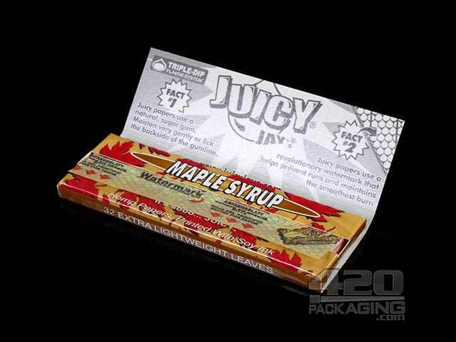 Juicy Jay's 1 1-4 Size Maple Syrup Flavored Hemp Rolling Papers - 4