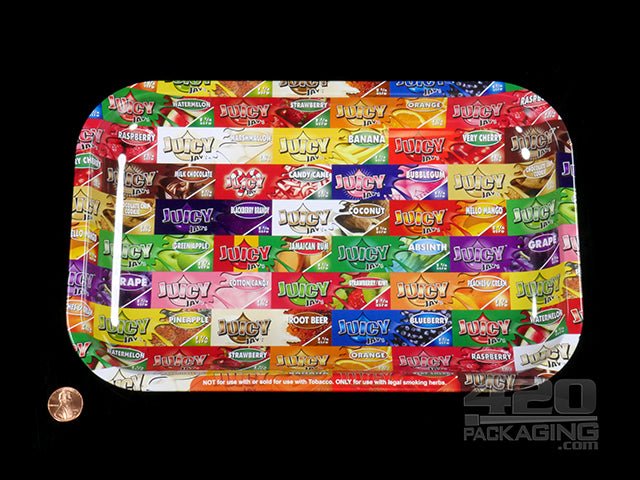 Juicy Collage Design Small Metal Rolling Tray - 2