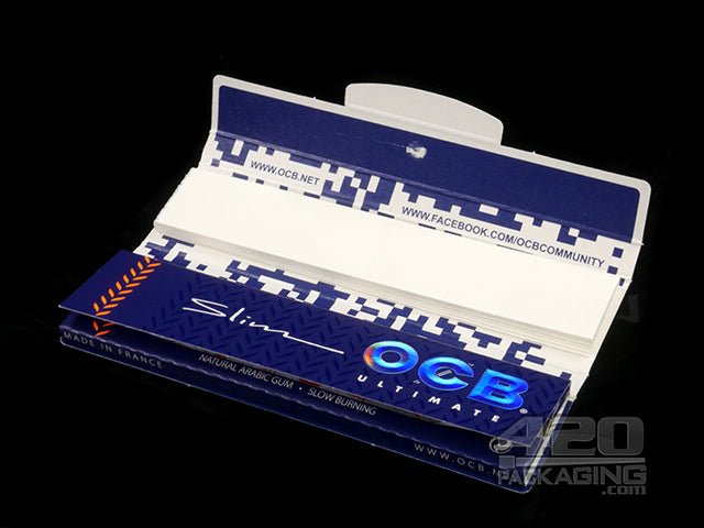 OCB King Size Slim Ultimate Rolling Papers + Tips 24/Box - 3
