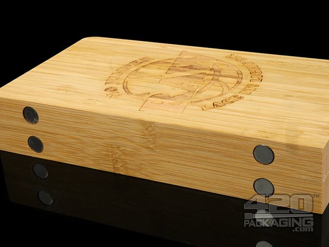 RAW X No Jumpers Backflip Magnetic Wood Rolling Tray - 4