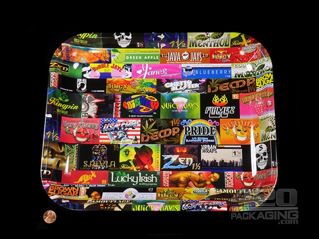 RAW History 101 Large Metal Rolling Tray 1/Box - 2