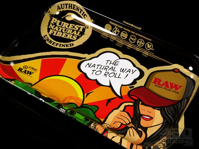 RAW Rio Small Metal Rolling Tray 1/Box - 3