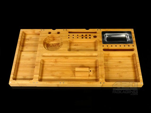 RAW Magnetic Wooden Triple Flip Rolling Tray - 1