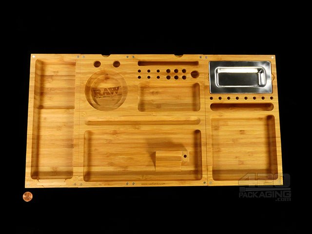 RAW Magnetic Wooden Triple Flip Rolling Tray - 2