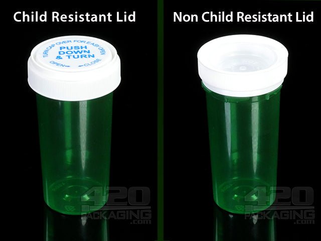 RC-40 Child Resistant Reversible LId Containers (10 Gram) 150-Box TGRN (Transparent Green) - 3