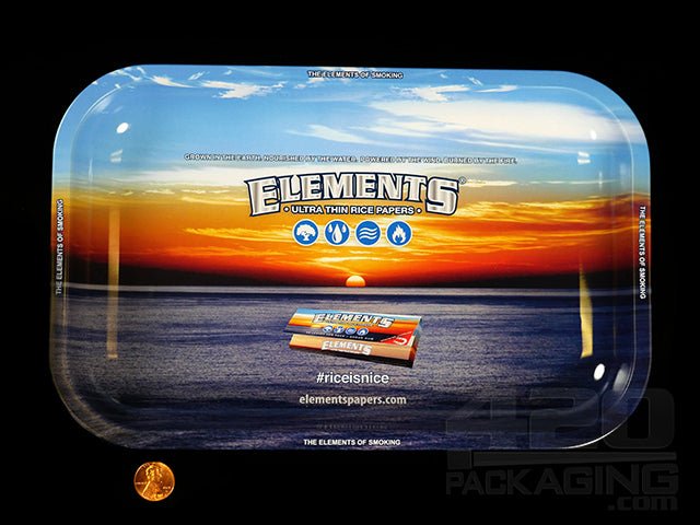 Elements Small Size Metal Rolling Tray 1/Box - 2