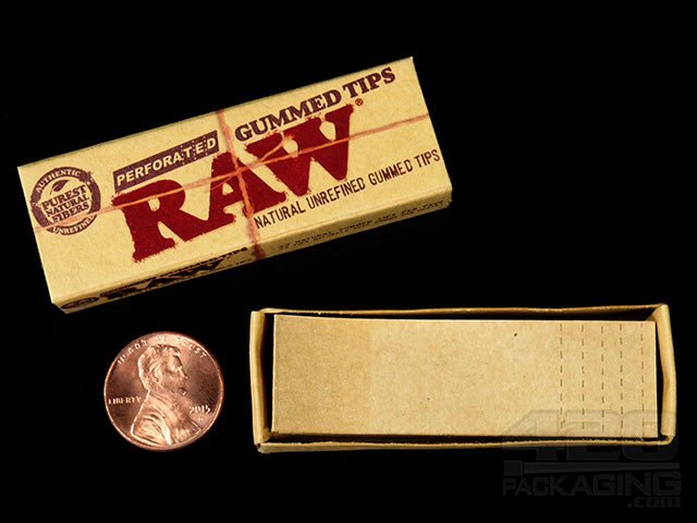 RAW Natural Perforated Gummed Tips 24/Box - 3