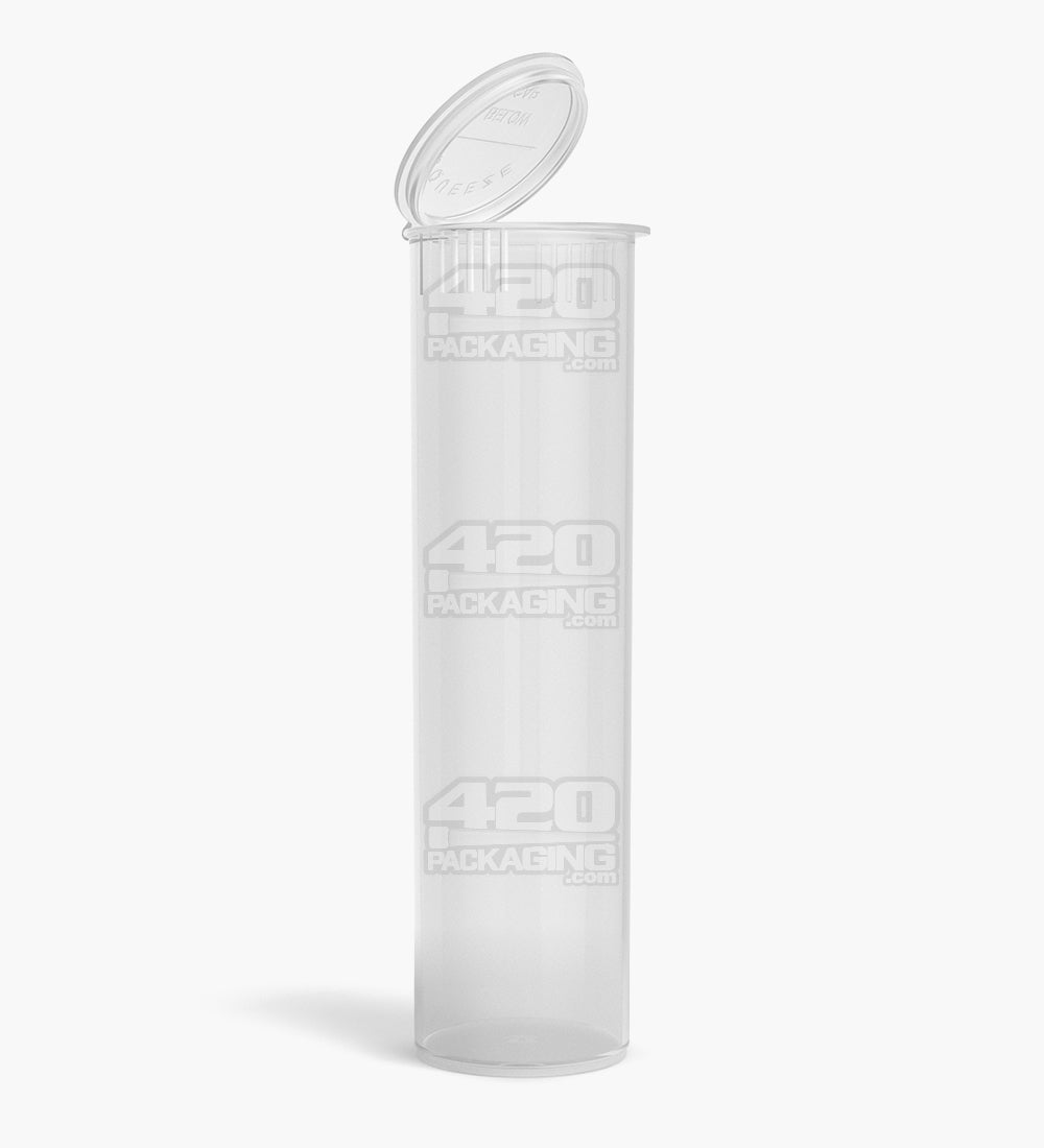 Child Resistant | King Size Pop Top Wide Plastic Pre-Roll Tubes | 116mm - Clear - 200 Count