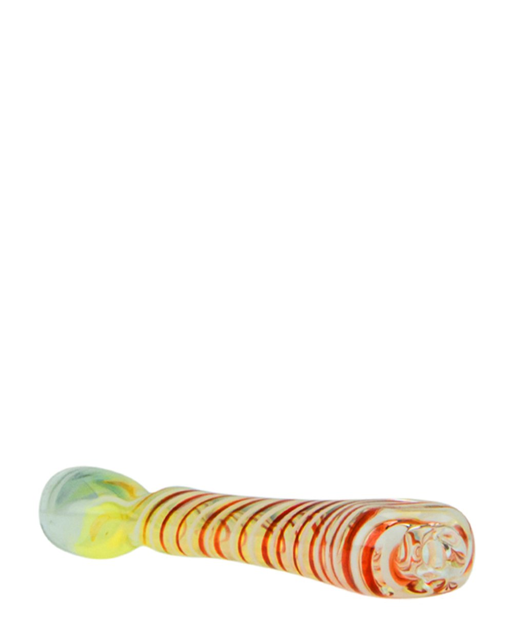 Spiral & Gold Fumed Chillum Hand Pipe | 5in Long - Glass - Assorted - 2