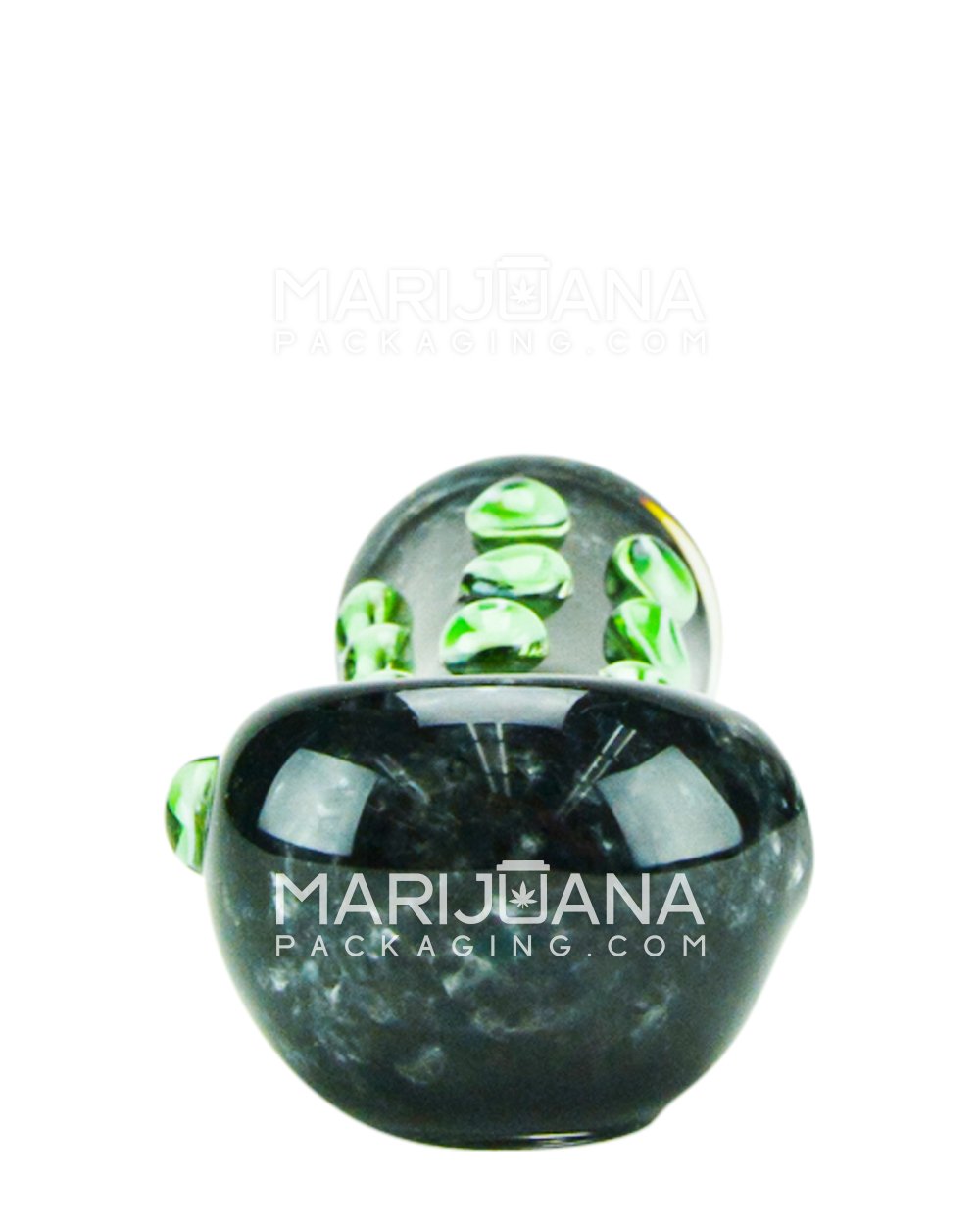 Frit Spoon Hand Pipe w/ Multi Knockers | 3.5in Long - Glass - Assorted - 4