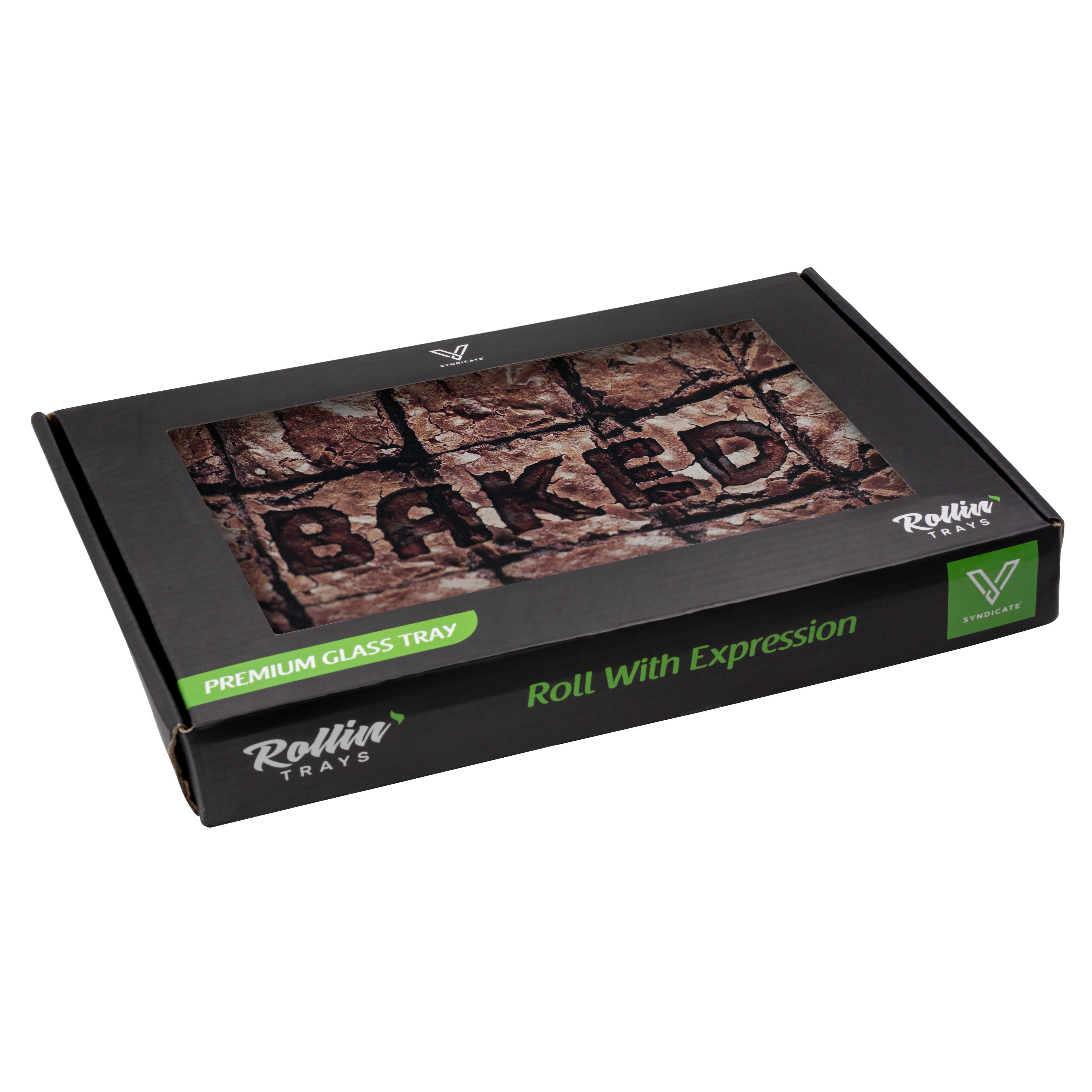 V-SYNDICATE | Baked Brownies Rolling Tray | 6.5in x 5in - Medium - Glass - 2