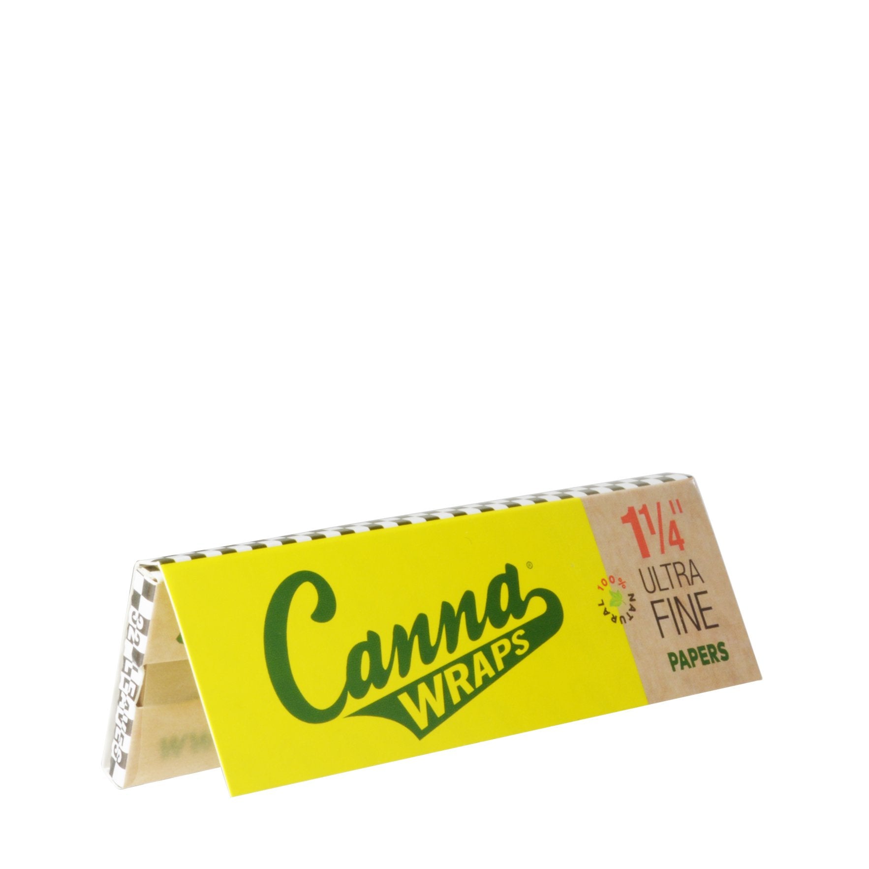 CANNA WRAPS | 'Retail Display' 1 1/4 Size Natural Rolling Papers | 83mm - Ultra Fine - 25 Count - 4