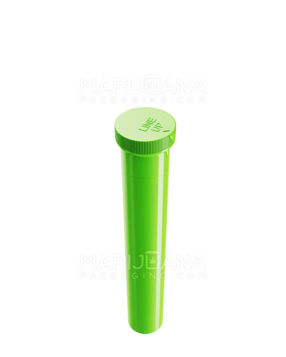 Child Resistant | King Size ‘Line-Up Arrow’ Pre-Roll Tubes | 116mm - Opaque Green Plastic - 500 Count - 2