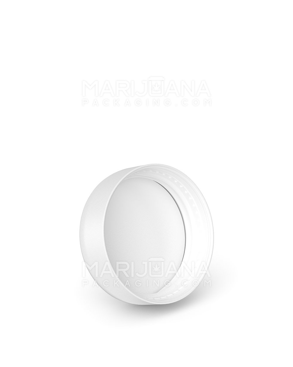 Child Resistant | Smooth Push Down & Turn Plastic Caps w/ Foam Liner | 32mm - Semi Gloss White - 320 Count - 2