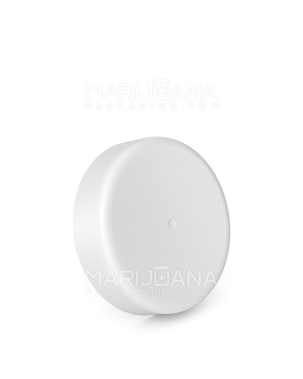 Child Resistant | Smooth Push Down & Turn Plastic Caps w/ Foam Liner | 53mm - Matte White - 120 Count - 1