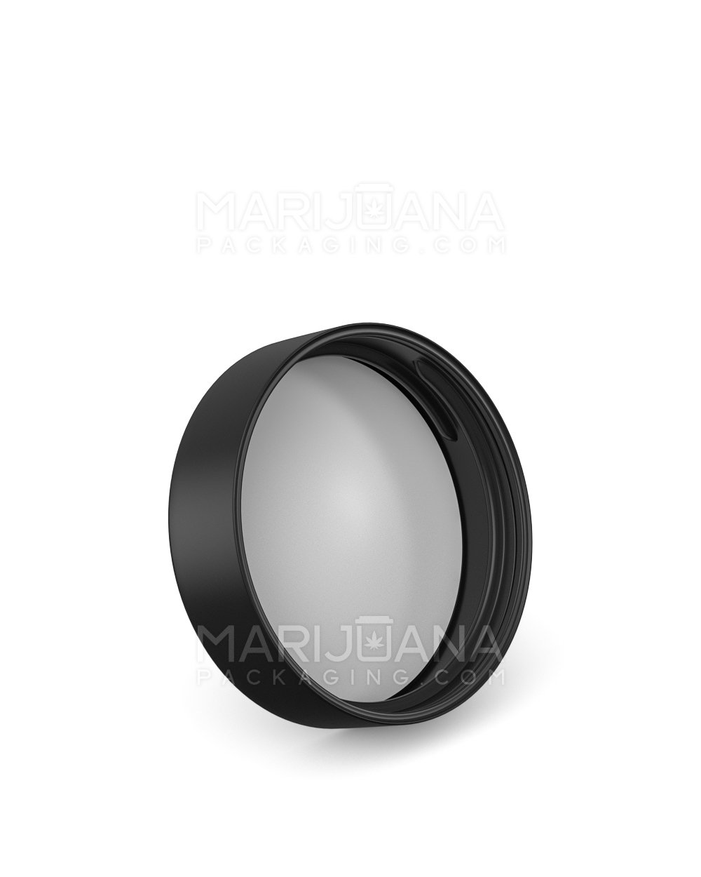 Child Resistant & Sustainable | Recyclable Push & Turn Reclaimed Ocean Plastic Caps w/ Foam Liner | 53mm - Matte Black  - 2