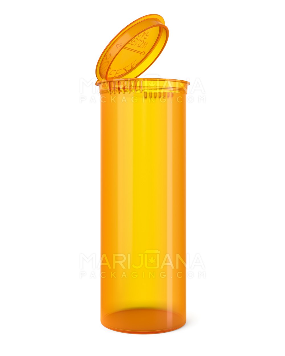 Child Resistant | Transparent Amber Pop Top Bottles | 60dr - 14g - 75 Count - 1