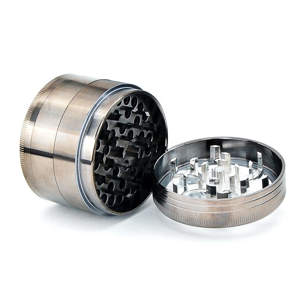 CHROMIUM CRUSHER | Magnetic Metal Grinder w/ Handle | 4 Piece - 57mm - Silver - 3
