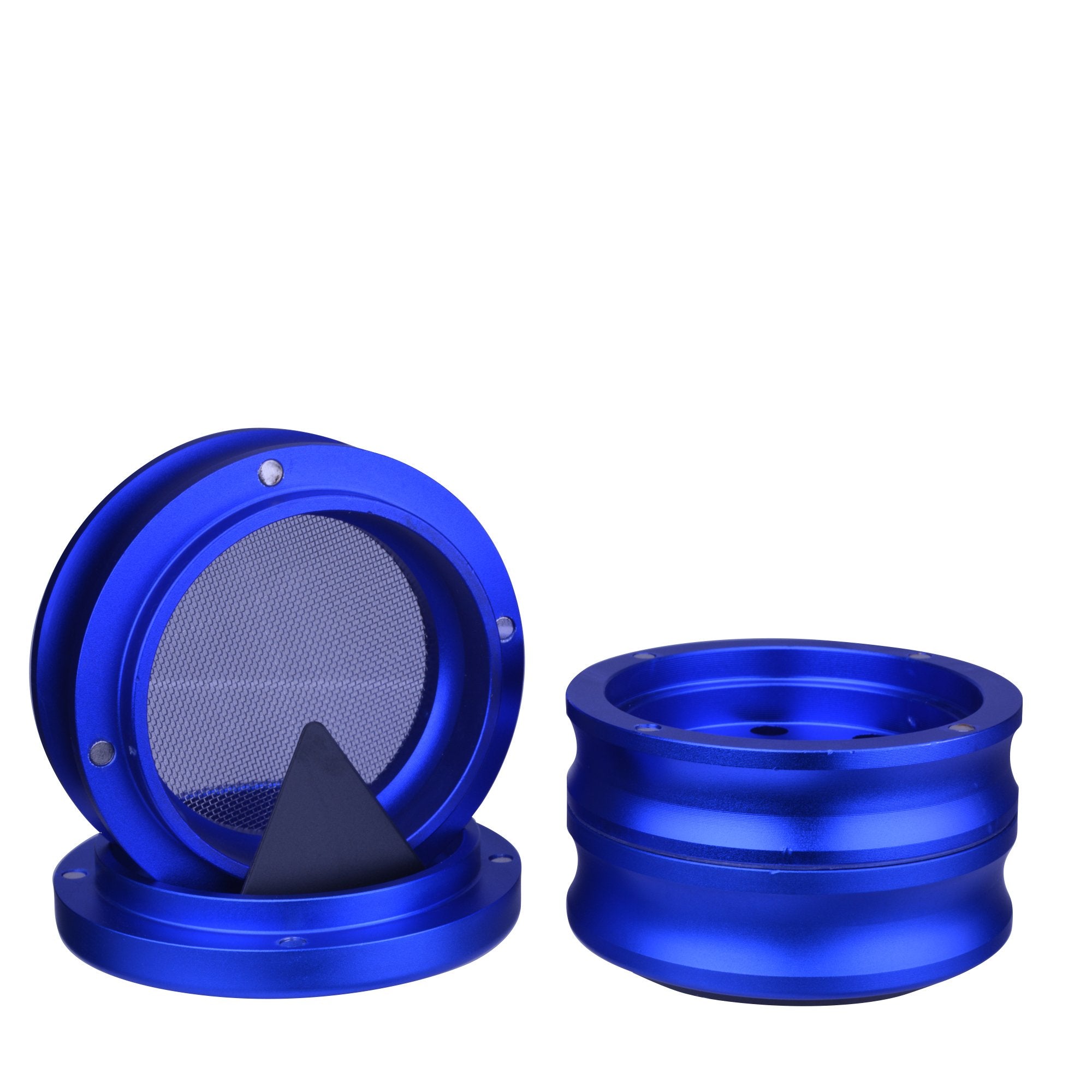 CHROMIUM CRUSHER | Magnetic Aluminum Vortex Grinder | 4 Piece - 56mm - Blue - 4
