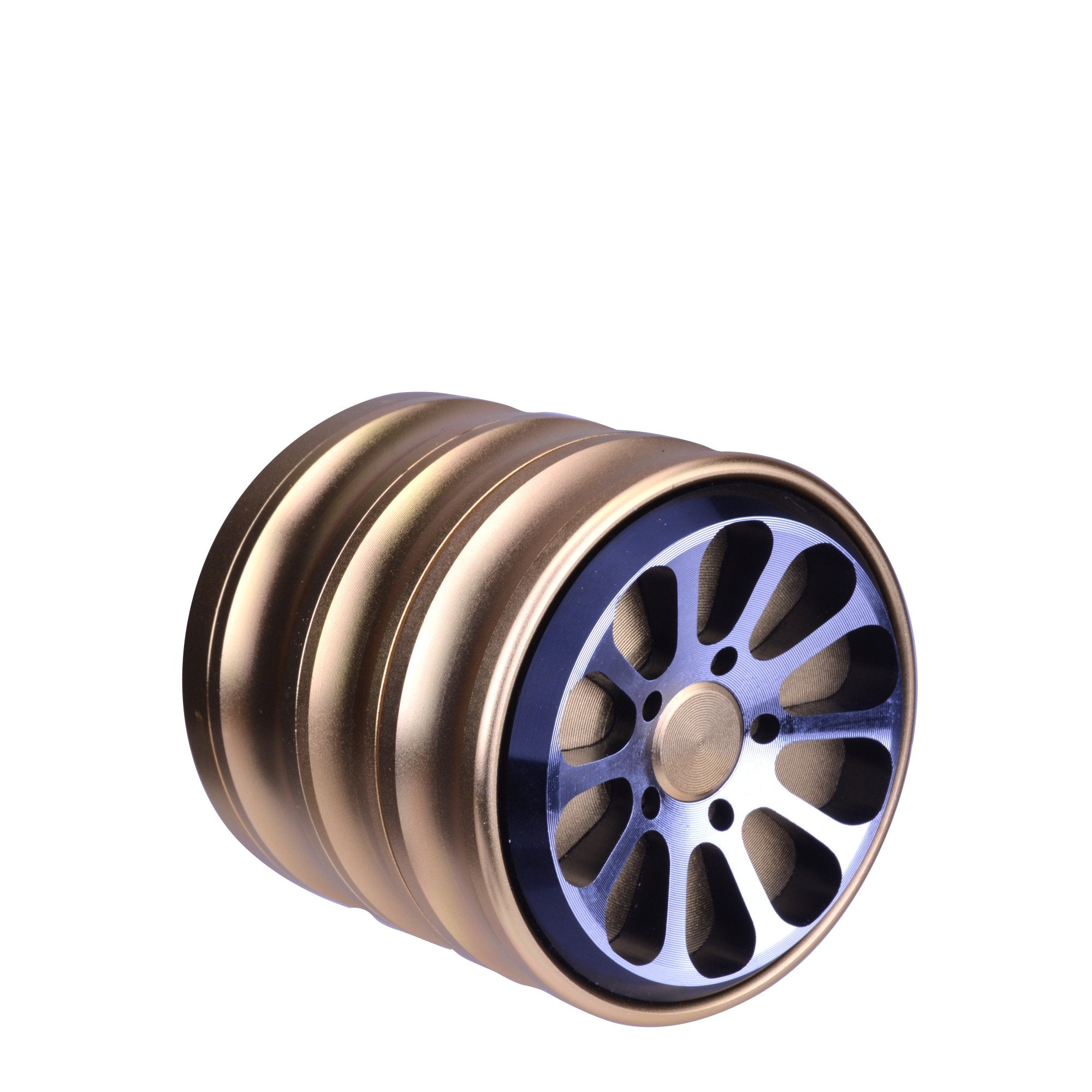 CHROMIUM CRUSHER | Magnetic Aluminum Vortex Grinder | 4 Piece - 56mm - Gold - 2