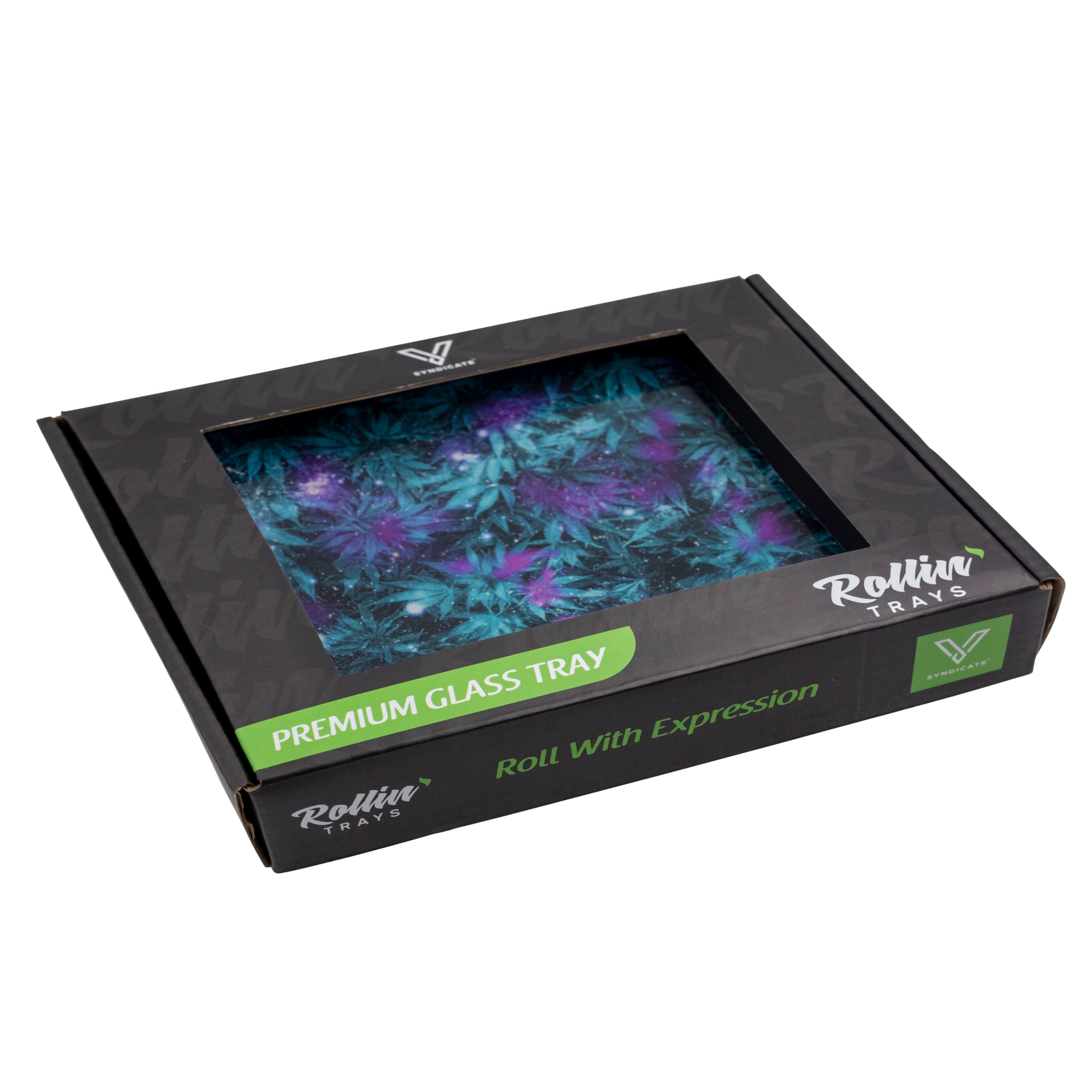 V-SYNDICATE | Cosmic Chronic Small Glass Rolling Tray | 6.5in x 5in - Small - Glass - 3