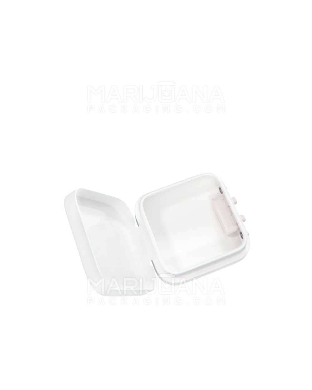 Custom 100% Recyclable Child Resistant Hinged-Lid Micro Pack Edible Container | 53.4mm x 50.1mm - White Tin - 6