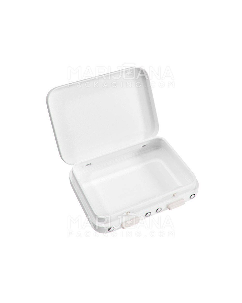Custom 100% Recyclable Child Resistant Hinged-Lid Mini Pack Joint Box | 80mm x 61.5mm - White Tin - 2