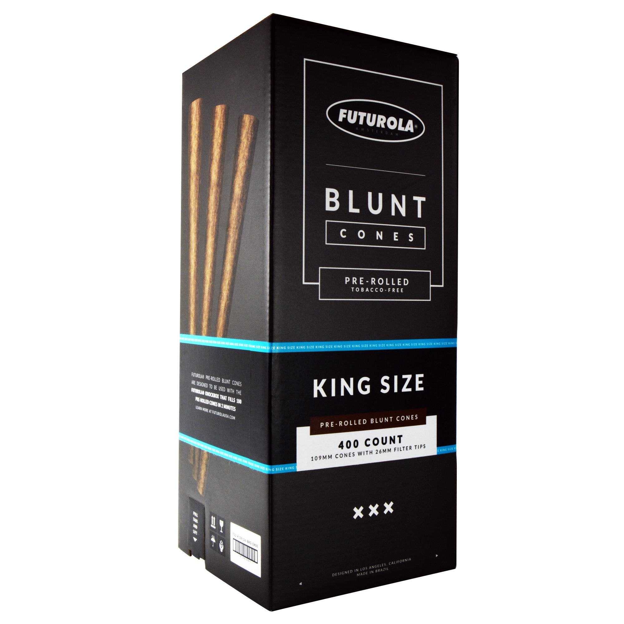FUTUROLA | King Size Pre-Rolled Blunt Cones | 109mm - Blunt Paper - 400 Count - 1