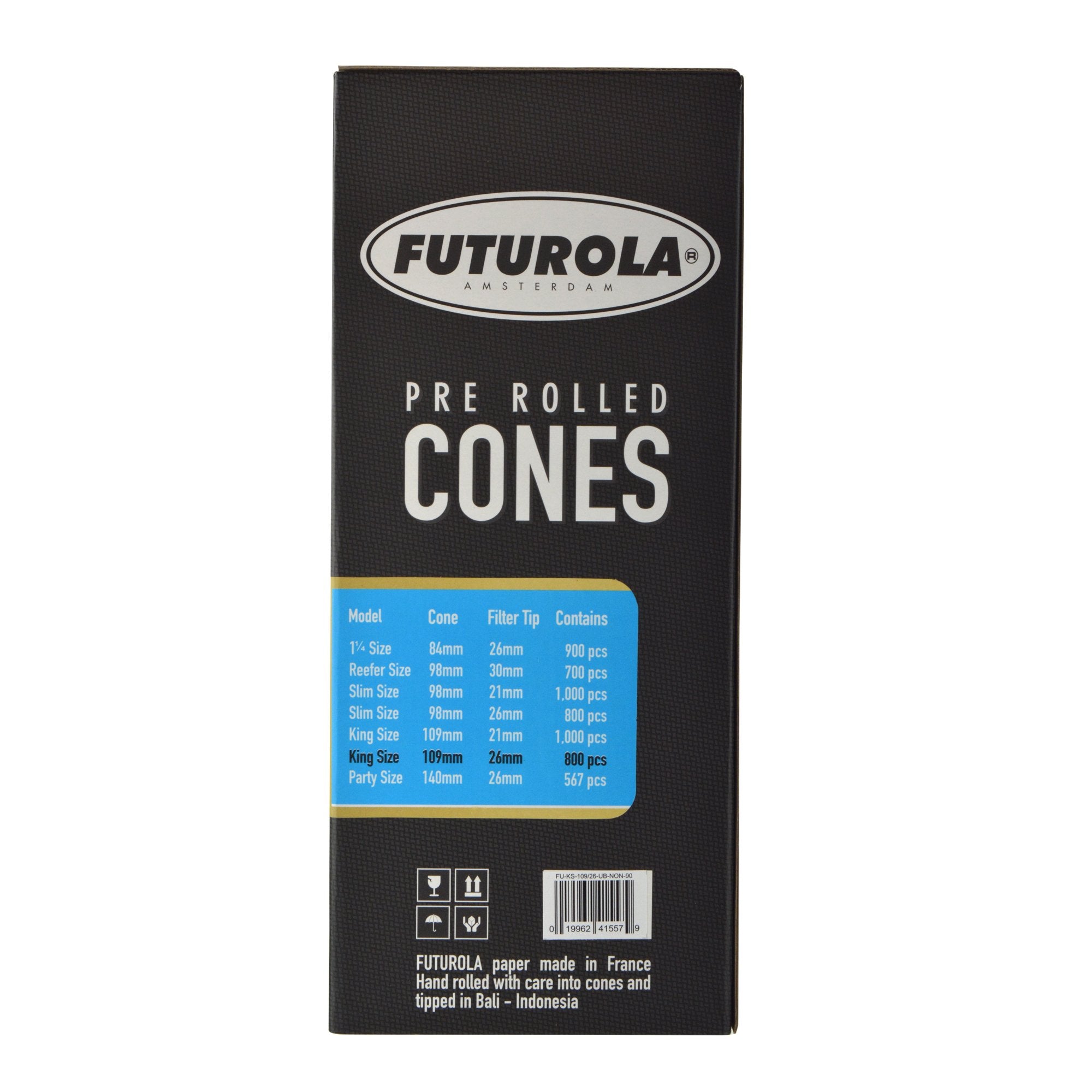 FUTUROLA | King Size Pre-Rolled Cones | 109mm - Dutch Brown Paper - 800 Count - 3