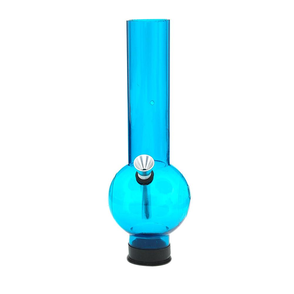 Gas Mask Acrylic Water Pipe | 8.5in Tall - Grommet Bowl - Black - 4