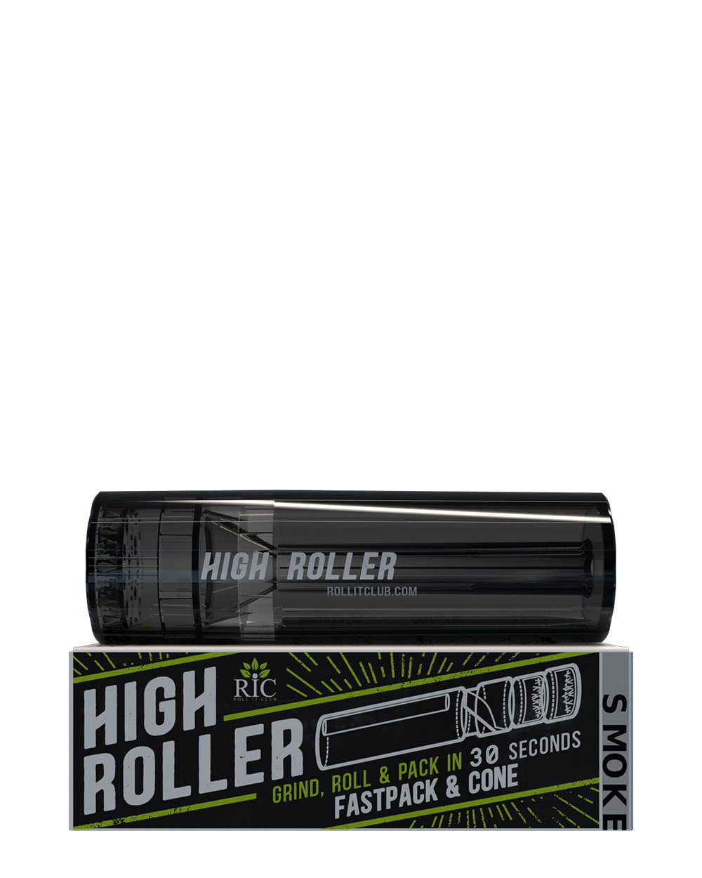 HIGHROLLER | Magnetic Plastic Grinder w/ Storage | 4 Piece - 38mm - Smoke - 15