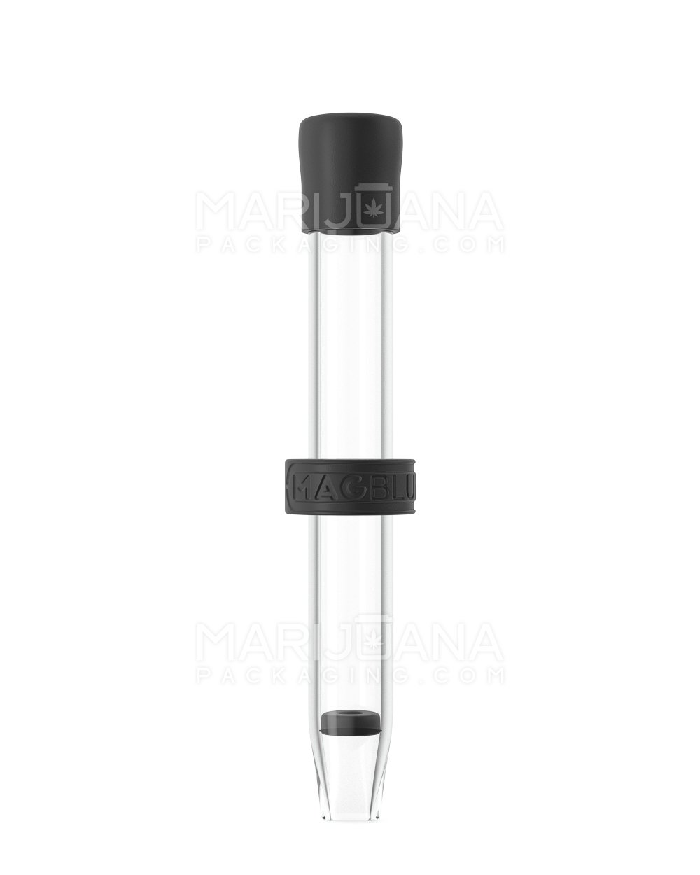 MAGBLUNT | Magnetic Asher Band Glass Blunt | 4in Long - Glass - Clear - 1