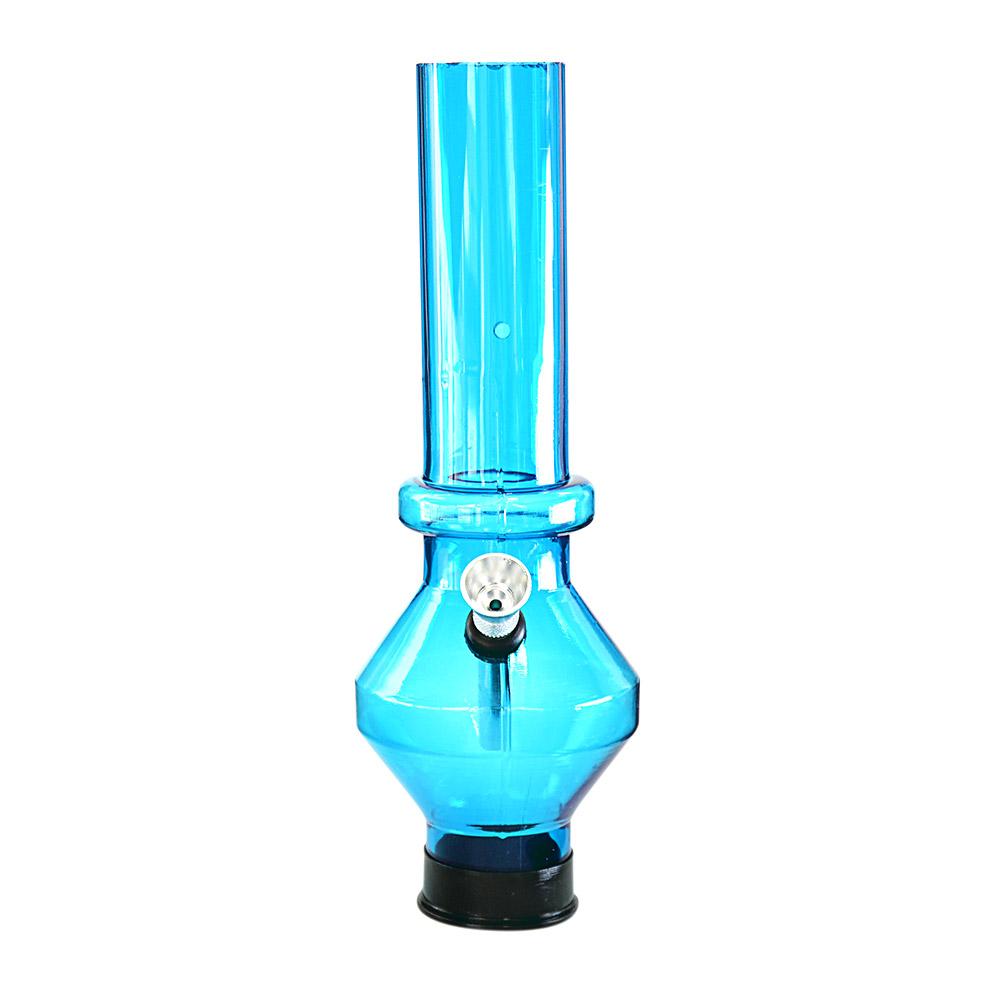Gas Mask Acrylic Water Pipe | 8.5in Tall - Grommet Bowl - Mixed - 8