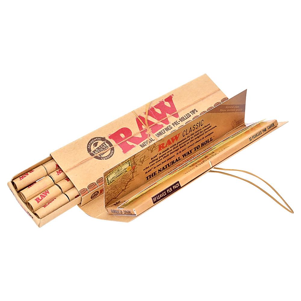 RAW | 'Retail Display' King Size Slim Masterpiece + Pre-Rolled Tips | 110mm - Classic - 24 Count - 4