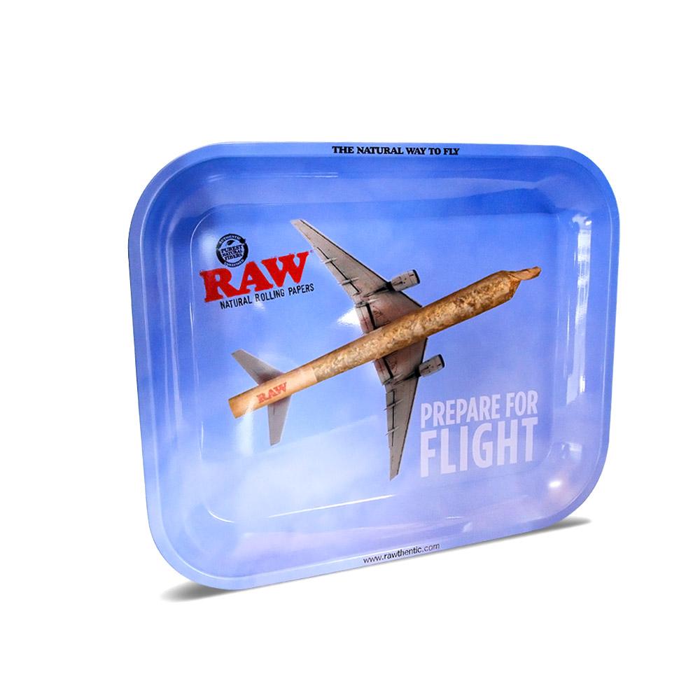 RAW | Prepare for Flight Rolling Tray | 13in x 11in - Large - Metal - 1