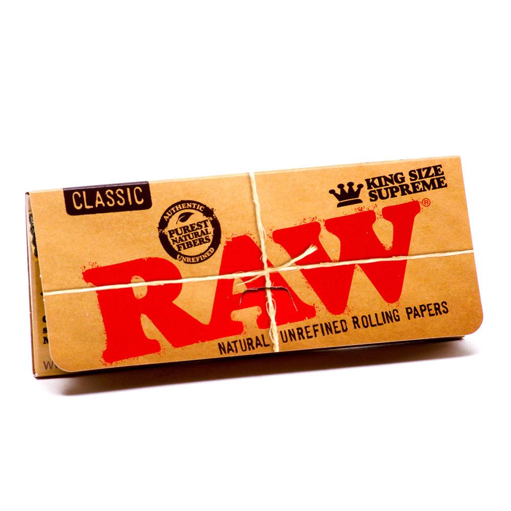 RAW | 'Retail Display' King Supreme Rolling Papers | 110mm - Classic - 24 Count - 3