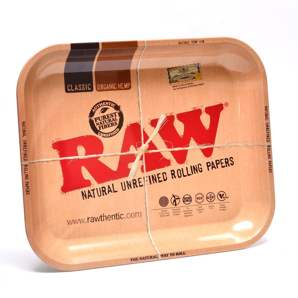 RAW | Classic Rolling Tray | 13in x 11in - Large - Metal - 5