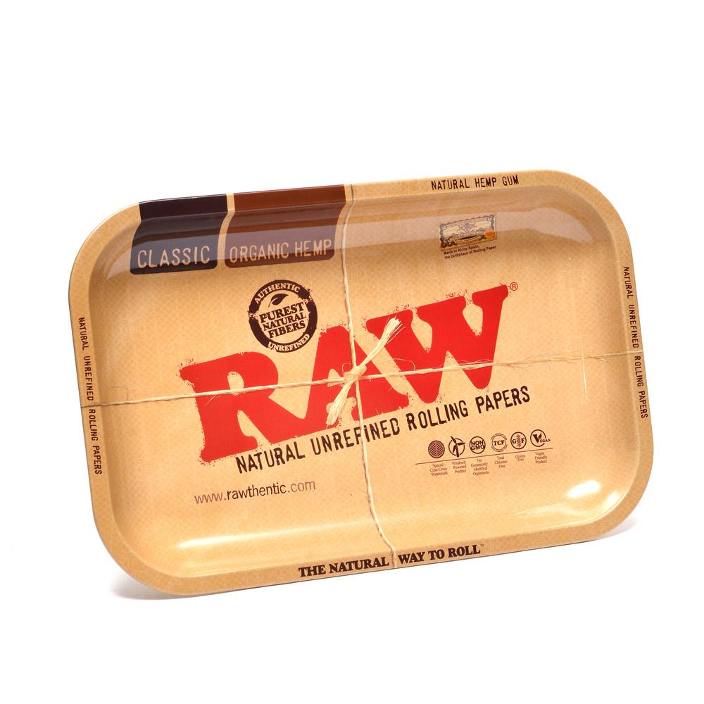 RAW | Classic Rolling Tray | 11in x 7in - Small - Metal - 5